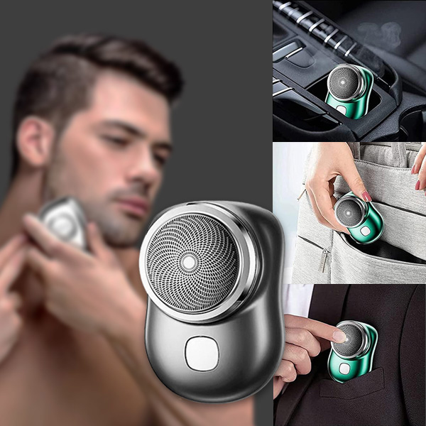 Mini barbeador elétrico portátil - Recarregável por USB, para todo o corpo | RAZOMATIC