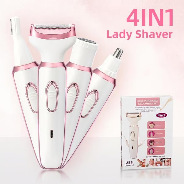 Máquina de barbear elétrica 4 em 1 para senhora | LUNATRIM