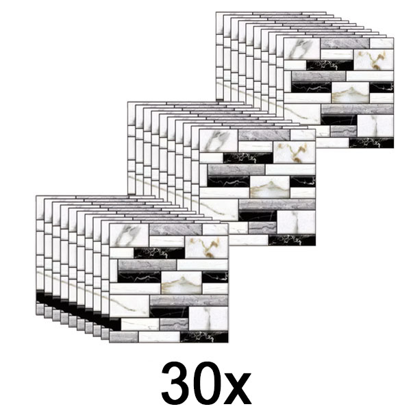 3x Autocolantes de parede 3D com um aspeto de mármore (10 unid.) | MARBLEBLOCKS